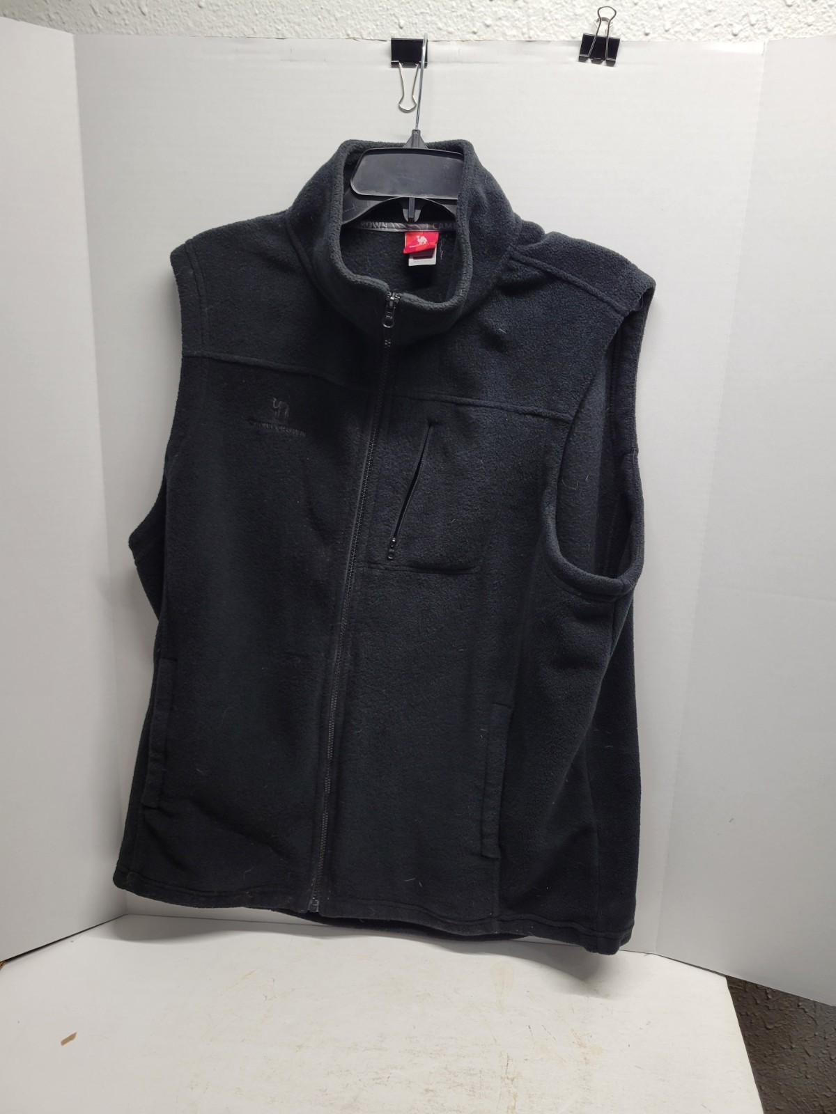 Camel Crown Mens Fleece Vest Black Size Xl