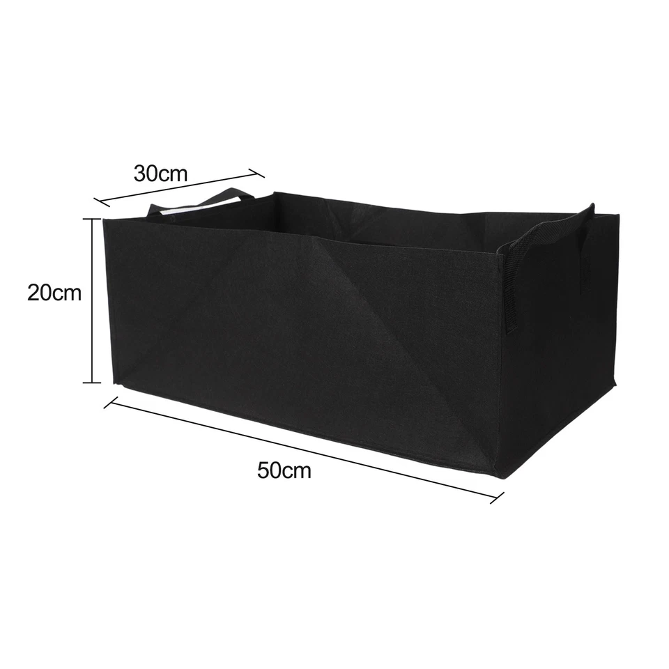 4 Pack of Rectangular NonWoven Planting Bags Designed for Robust Plant Growth - Image 2 of 4