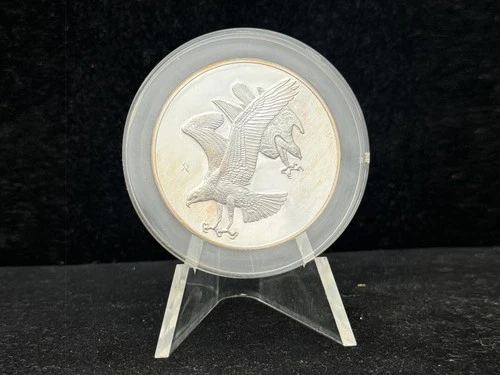 1970 Roberts Birds #5 Ospreys Franklin Mint Silver Round Uncirculated