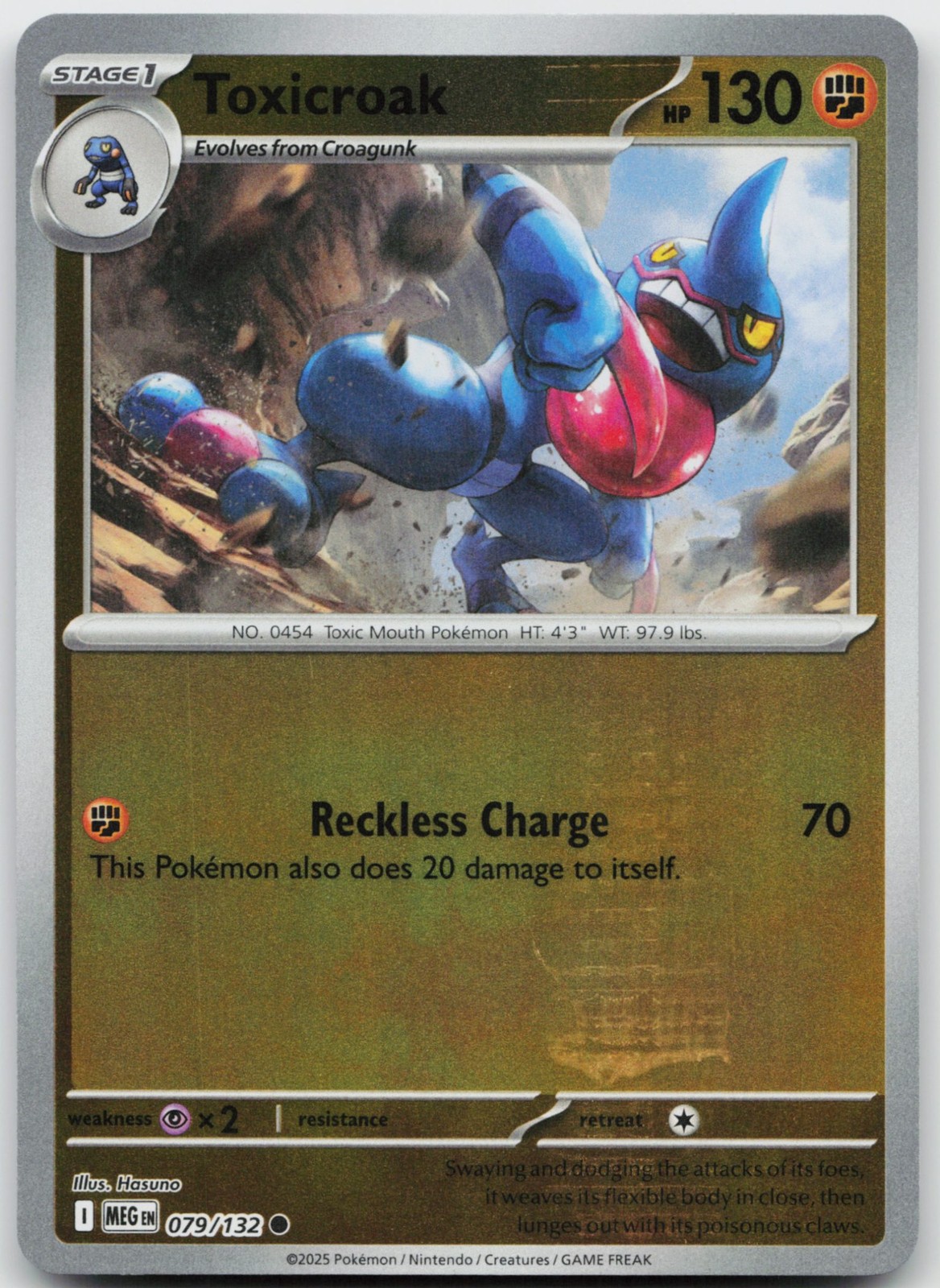 Toxicroak Pokemon Mega Evolution 079/132 NM