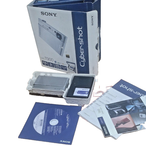 Sony Cyber-Shot DSC-T900 Silver w/Box Digital Camera From Japan