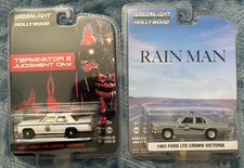 Lot  2 Greenlight 1983 Ford LTD Crown Victoria Rain Man  Terminator 2 Hollywood