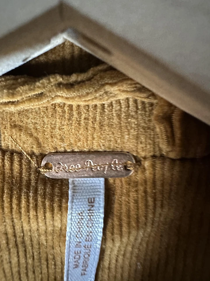 Conjunto de traje Free People para mujer 0 marrón pana blazer chaqueta pantalones acampanados 2 piezas Foto 3 de 4