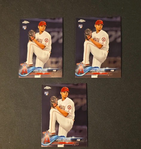 Topps Chrome 2018 Shohei Ohtani Rookie Lot 3 Angels #150 Baseball Cards