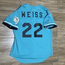 Walt Weiss #22 Florida Marlins MLB Baseball Majestic Teal Jersey Size L / Large