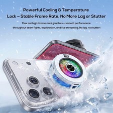 30W Magnetic Phone Cooler with AI Cooling Tech RGB Light and 99 Levels