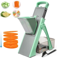Safe Mandoline Slicer 5 in 1 Vegetable Chopper Food Potato Cutter Adjustable