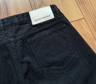 100%ORIG MARC JACOBS MAIN LINE NEW CLASSIC JEANS GR.48 SCHWARZ LOGO PATCH