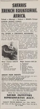 1955 Print Ad Safaris Outfitters French Equatorial Africa Middle Congo Fugazy