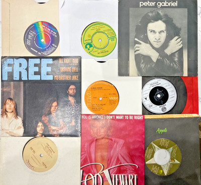 Over 100 vinyl singles job lot 1970s pop/rock
