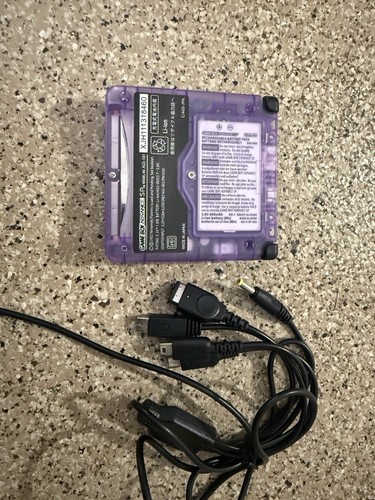 TRANSPARENT CLEAR EXTREME PURPLE GAME BOY ADVANCE SP BACKLIT BACKLIGHT IPS - Picture 6 of 7