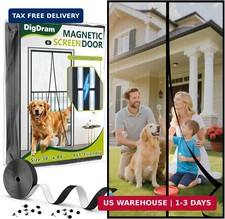 Magnetic Screen Door - Upgraded PET Mesh, Heavy Duty Screen Mesh Curtain for Sli