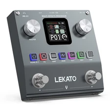 LEKATO ME-01 Multi Effect Guitar Pedal Processor Rechargeable Mini Guitar Pedal