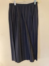 Vintage Sassco Navy Pink Pinstripe Pencil Skirt - Size 6