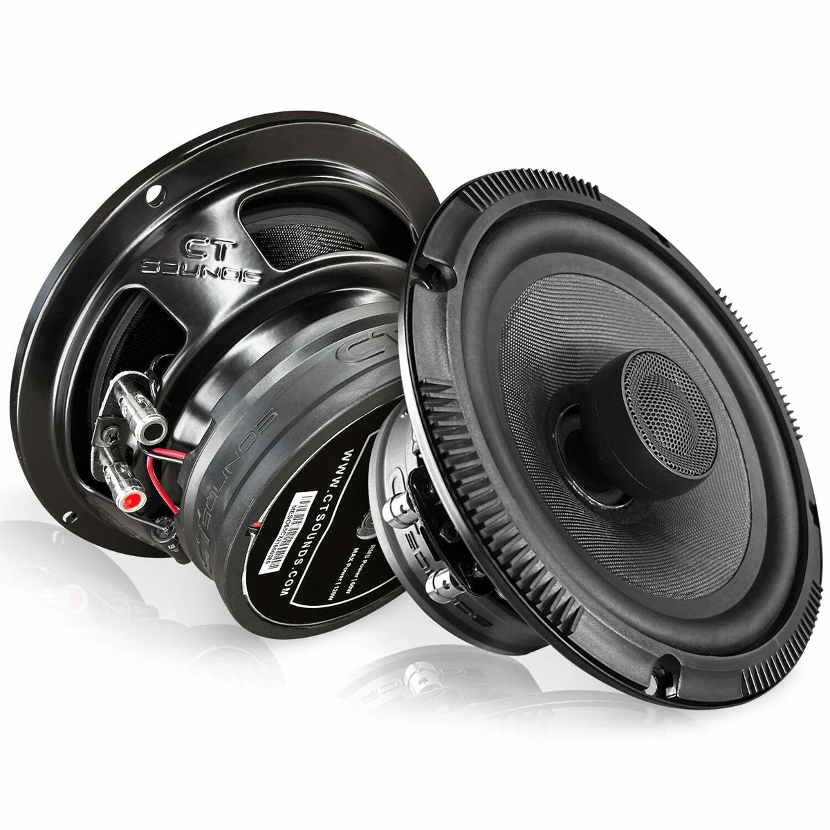 Pair Of Kenwood 6.5 Round 2-Way Vehicle Speaker System 320 Watts Peak Kfc 1696ps
