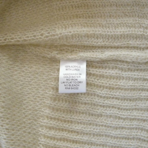Strick Tunika Pullover Gr. M II Schwestern Silber Metallic Faden leicht Abend - Bild 11 von 11