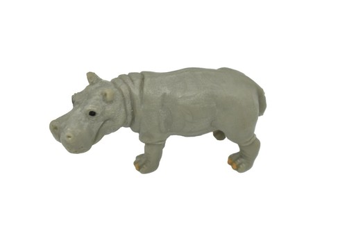 Hipopótamo, hipopótamo, animal de juguete de plástico, regalo para niños, figura realista, 2" F3541 - Imagen 1 de 8