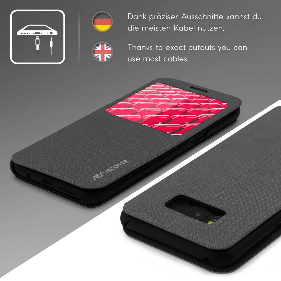 Samsung Galaxy Note 4 A3 A5 A7 (2015, 2016, 2017) View Case Flip Wallet Cover - Image 3 of 4