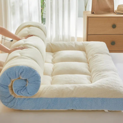 Cozy Sherpa Fleece Futon Mattress Pad - Multi-Use, Machine Washable, All-Season