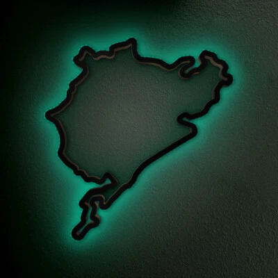 RACETRACKART Nürburgring pista totale 46 cm / 92 cm LED, sport motoristici, pista, Nordschleife