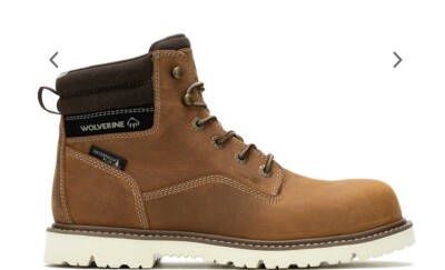 Man's Boots Wolverine Revival Waterproof Composite Toe Work Boot 9.5