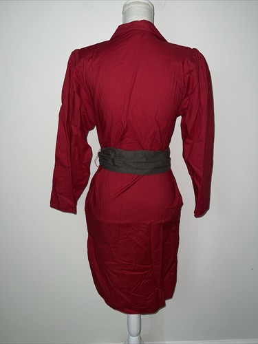 Vintage Women’s T Shirt Dress Pullover Red Midi Size 3 - Picture 4 of 5