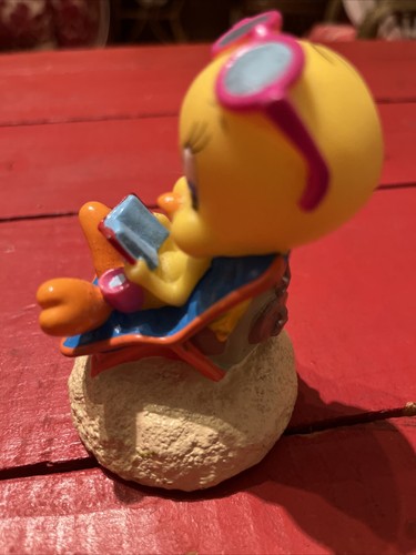 Warner Brothers 2x TWEETY Bird mit Handy 1998 & im Liegestuhl mit Brille 1999 WB - Bild 8 von 11