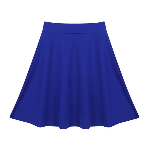 Girls Kid Stretchy Knee Length Full A-Line Skater Skirt for Casaul Party Holiday - Picture 18 of 19