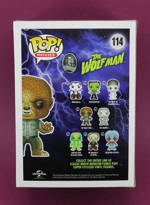 FUNKO POP MOVIES MONSTERS #114 THE WOLF MAN VAULTED VINYL FIGURE
