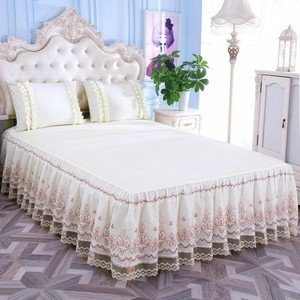 patterned queen bed skirt