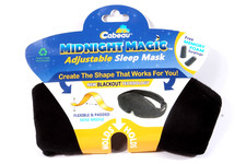 Cabeau Midnight Magic Adjustable Sleep Mask Black Travel Comfort with Earplugs