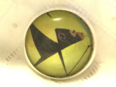 Charley Harper Hip Monkey 1'' Glass Metal Sewing Button Mid Century Mod CH426