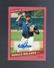 RONALD BOLANOS 2020 DONRUSS RETRO 1986 AUTO RED  #80/99 SAN DIEGO 