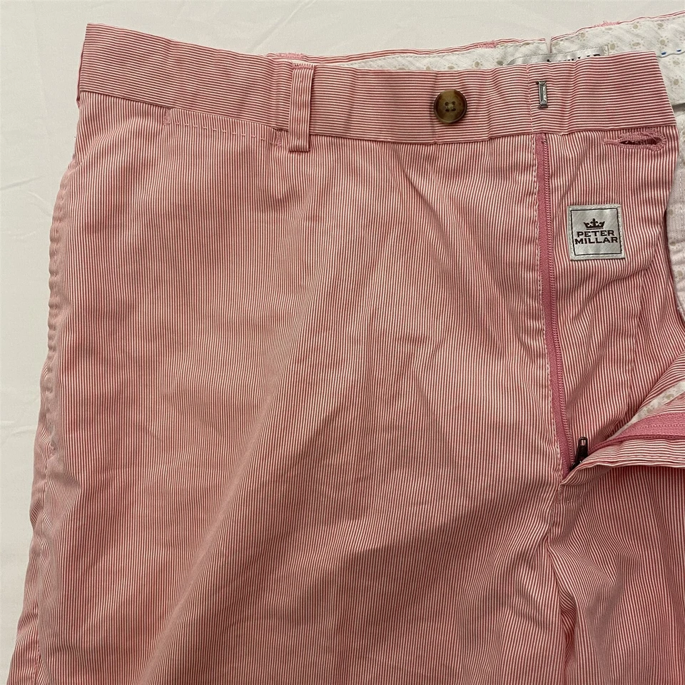 Шорты повседневные Peter Millar 38 x 9 дюймов красные проводные в полоску гибкий хлопок MS14B17 - Изображение 3 из 4