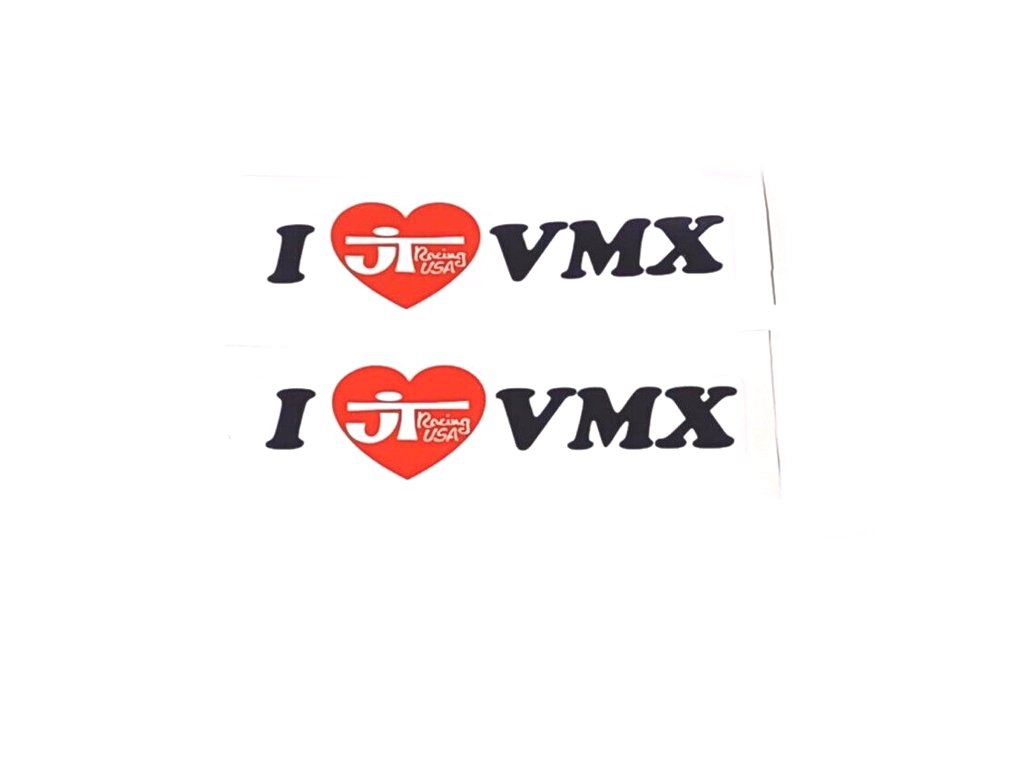 2 JT Racing I Love VMX decal sticker AHMRA Vintage Motocross RM YZ CR