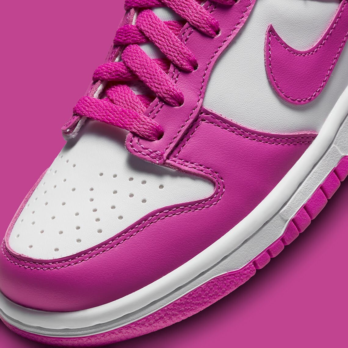 Nike Dunk Low Active Fuchsia Pink White Shoes FJ0704-100 (GS