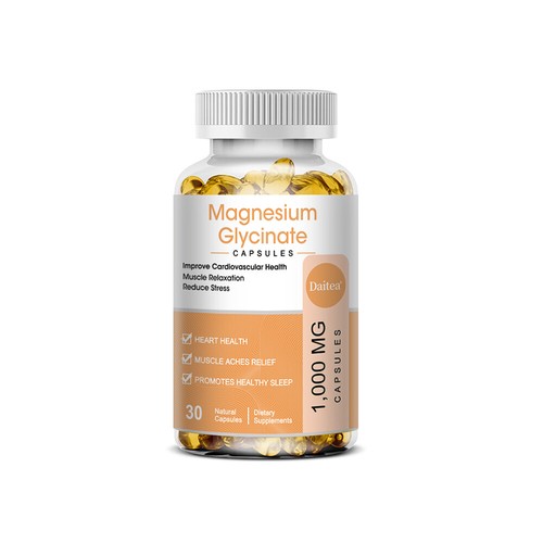 Magnesium Glycinate1000mg 30 to 120 Capsules for Muscle, Sleep, Leg Cramp, Heart - Picture 10 of 12
