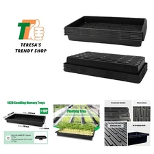 10 Pack 1020 Trays, Extra Thick Heavy Duty Seed Starting Trays - No Holes, No...