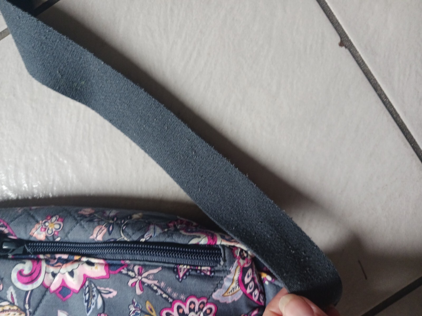 Womens VERA BRADLEY  Slate Blue Floral Crossbody Backpack Approx 19x10 Good 