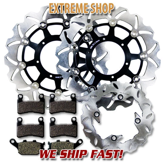 Rotor de disco de freno de alto rendimiento Honda FR+R + pastillas CBR 600 F4i (2001-2006) Foto 2 de 2