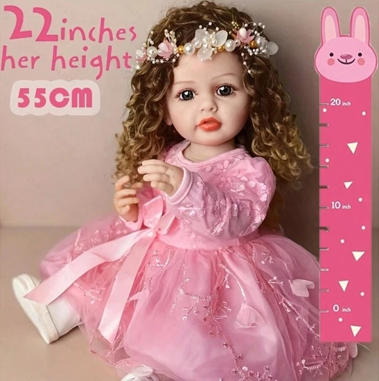 Muñeca Bebé Renacido 3D Suave 22" Recién Nacido Real Real Realista Linda Niña Niño Regalos Foto 2 de 4