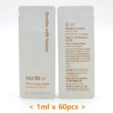 su:m37 Time Energy Bright Luminous Cream 1ml x 60pcs Moisturizing K-Beauty