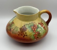 J.P. Limoges Hand-Painted Pitcher - Grapes Design - France