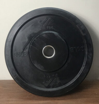 JFIT Olympic 2'' Rubber Bumper Plate for Barbell 35 lbs. for Strength Training