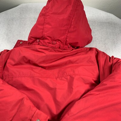 REI Down Jacket Womens 8 Red Puffer Goose Down Vintage Full Zip | eBay