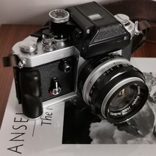 Hand Grip Ebony wood L Type Bracket Tripod Ballhead Plate Base For NIKON F2 Film