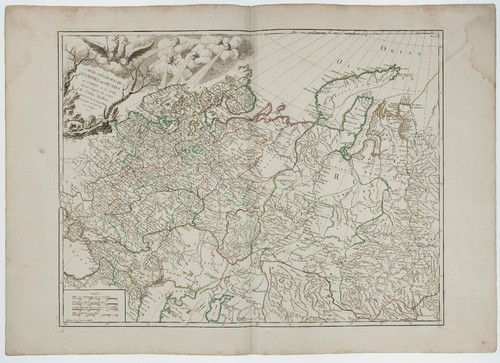 Mapa antiguo "Carte Générale de L'Empire Des Russes" (Rusia) De Vaugondy, 1753 - Imagen 2 de 12