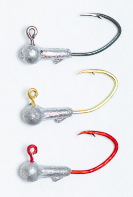 12 Testine Piombate 1/8 Oz – Mustad Nere Nickel, Amo Sickle 1/0 Con Occhi 3D