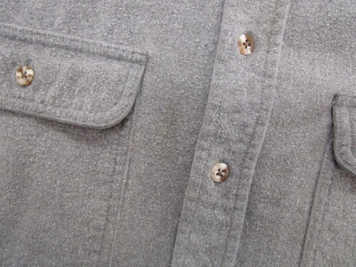 Vintage Gander Mountain Mens Gray Chamois Flannel Shirt Size 2XL 90s Outdoors - Picture 4 of 13