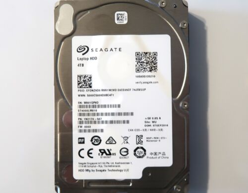 Seagate ST4000LM016 1N2170-567 0003 WU (W801) 2.5" 4TB Sata HDD 07SEP2016 China